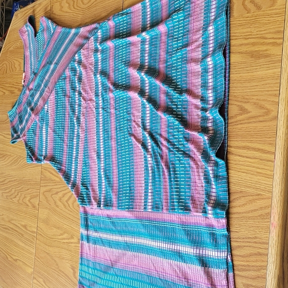 Joe brown maxi dress sleevesles v-neck size UK 16 colors pink purple green - Picture 15 of 16